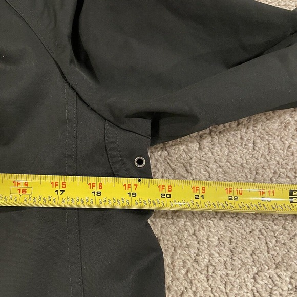 Burberry Brit Hooded Black Trench Coat Rain Jacket Size 8 Women's - Picture 8 of 10